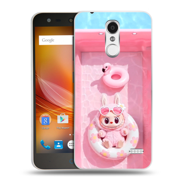 Пластиковый чехол на ZTE Blade X5 с принтом Labubu Лабубу Пластиковый чехол на ZTE Blade X5 с принтом Labubu Лабубу