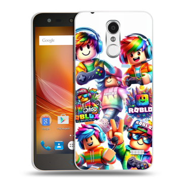 Пластиковый чехол на ZTE Blade X5 с принтом Roblox Роблокс Пластиковый чехол на ZTE Blade X5 с принтом Roblox Роблокс