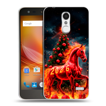 Пластиковый чехол на ZTE Blade X5 с принтом Новый год