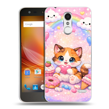 Пластиковый чехол на ZTE Blade X5 с принтом для девочек Пластиковый чехол на ZTE Blade X5 с принтом для девочек