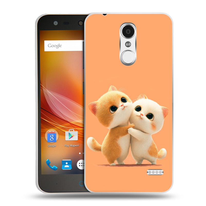 Пластиковый чехол на ZTE Blade X5 с принтом Милые котики Пластиковый чехол на ZTE Blade X5 с принтом Милые котики