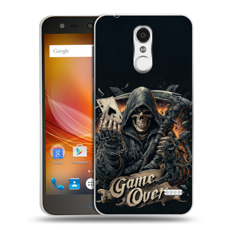Пластиковый чехол на ZTE Blade X5 с принтом Скелет карты Пластиковый чехол на ZTE Blade X5 с принтом Скелет карты