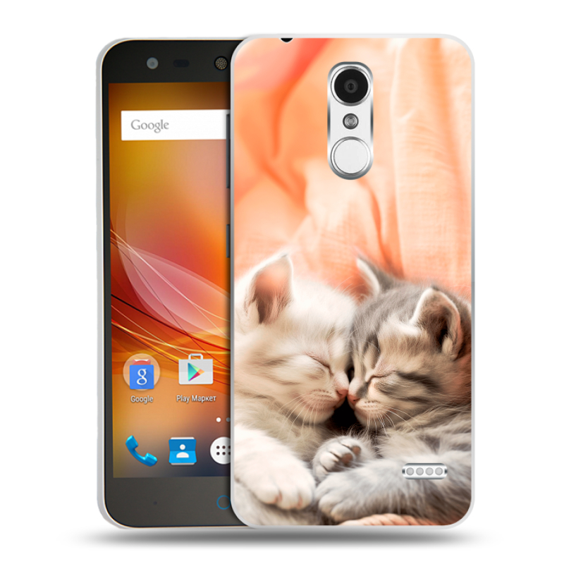 Пластиковый чехол на ZTE Blade X5 с принтом Котята Пластиковый чехол на ZTE Blade X5 с принтом Котята
