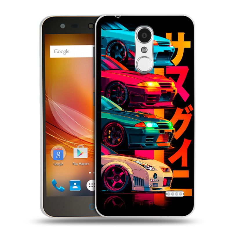 Пластиковый чехол на ZTE Blade X5 с принтом Гоночные машины Пластиковый чехол на ZTE Blade X5 с принтом Гоночные машины
