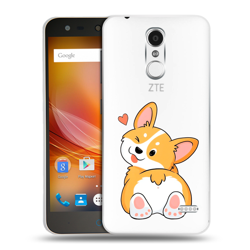 Пластиковый чехол на ZTE Blade X5 с принтом Корги Пластиковый чехол на ZTE Blade X5 с принтом Корги