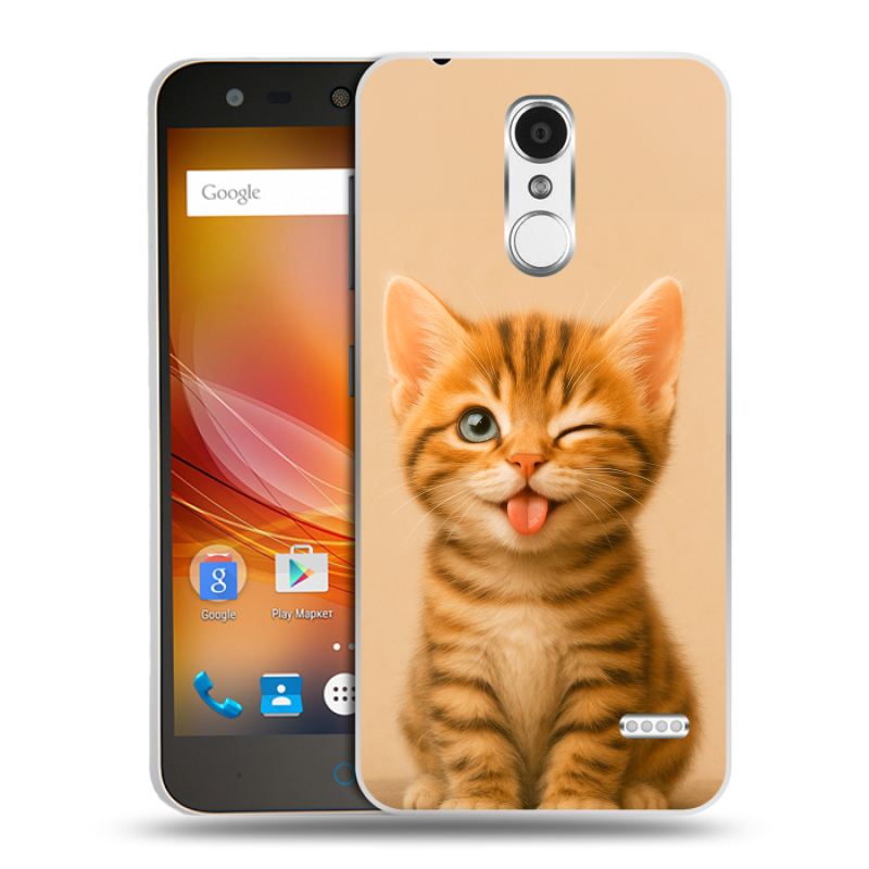 Пластиковый чехол на ZTE Blade X5 с принтом котенок Пластиковый чехол на ZTE Blade X5 с принтом котенок