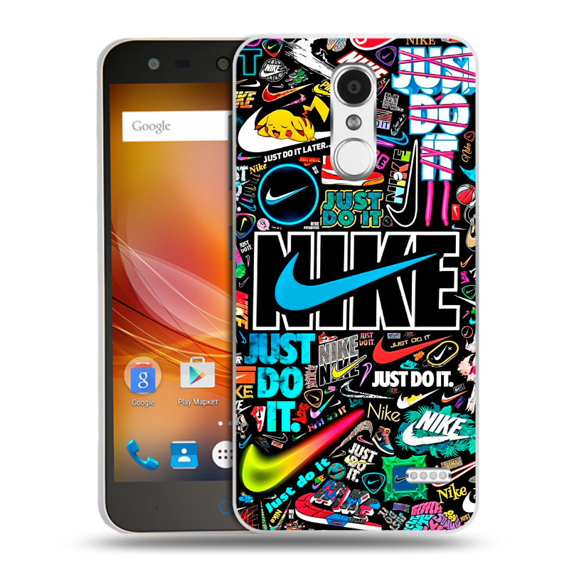 Пластиковый чехол на ZTE Blade X5 с принтом найк nike черный Пластиковый чехол на ZTE Blade X5 с принтом найк nike черный