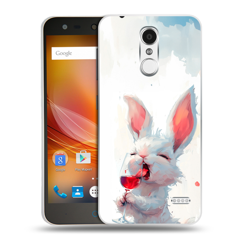 Пластиковый чехол на ZTE Blade X5 с принтом кролик зайчик Пластиковый чехол на ZTE Blade X5 с принтом кролик зайчик