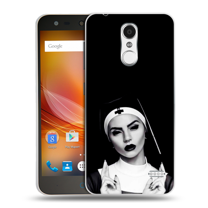 Пластиковый чехол на ZTE Blade X5 с принтом монашка Пластиковый чехол на ZTE Blade X5 с принтом монашка