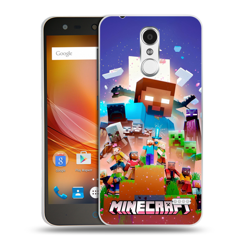 Пластиковый чехол на ZTE Blade X5 с принтом Майнкрафт Minecraft Пластиковый чехол на ZTE Blade X5 с принтом Майнкрафт Minecraft