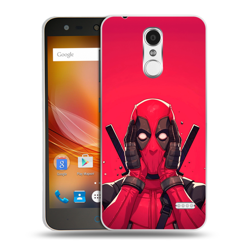 Пластиковый чехол на ZTE Blade X5 с принтом Дедпул Deadpool Пластиковый чехол на ZTE Blade X5 с принтом Дедпул Deadpool