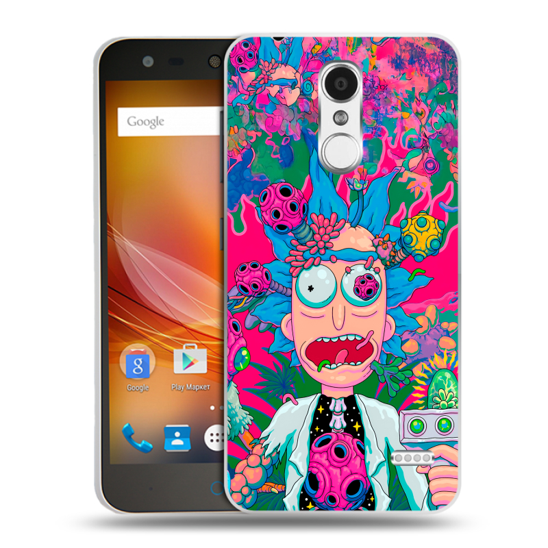 Пластиковый чехол на ZTE Blade X5 с принтом Рик и Морти Rick Morty Пластиковый чехол на ZTE Blade X5 с принтом Рик и Морти Rick Morty