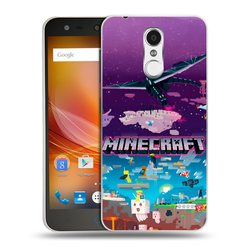 Пластиковый чехол на ZTE Blade X5 с принтом Майнкрафт Minecraft Пластиковый чехол на ZTE Blade X5 с принтом Майнкрафт Minecraft