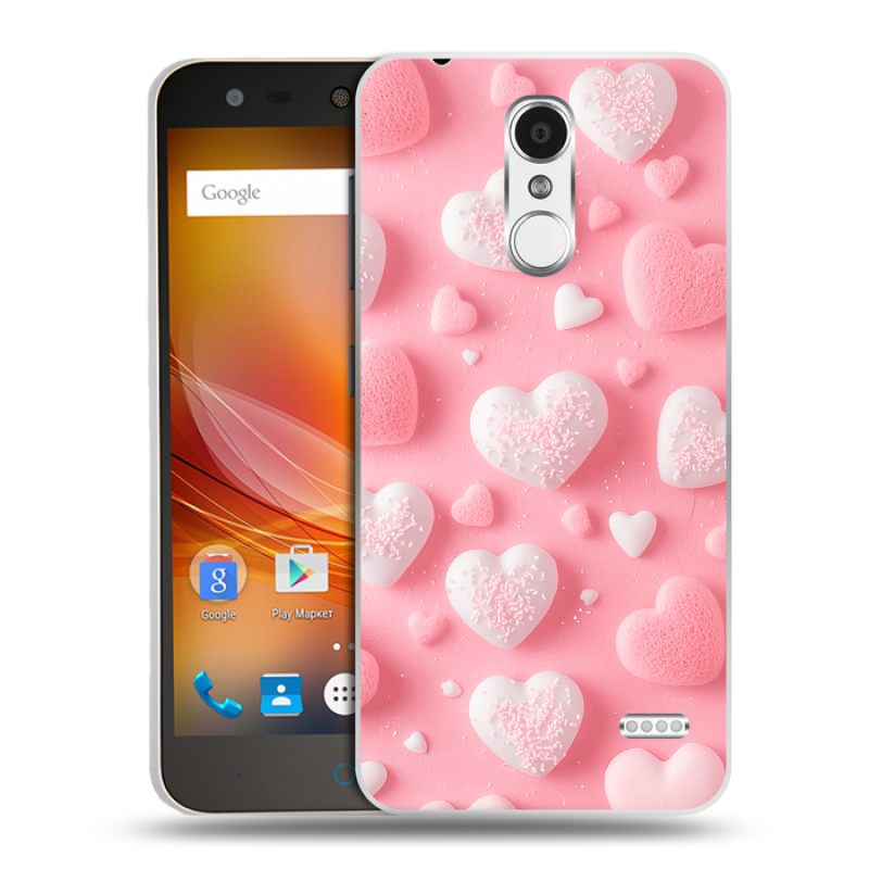 Пластиковый чехол на ZTE Blade X5 с принтом Сердечки Пластиковый чехол на ZTE Blade X5 с принтом Сердечки