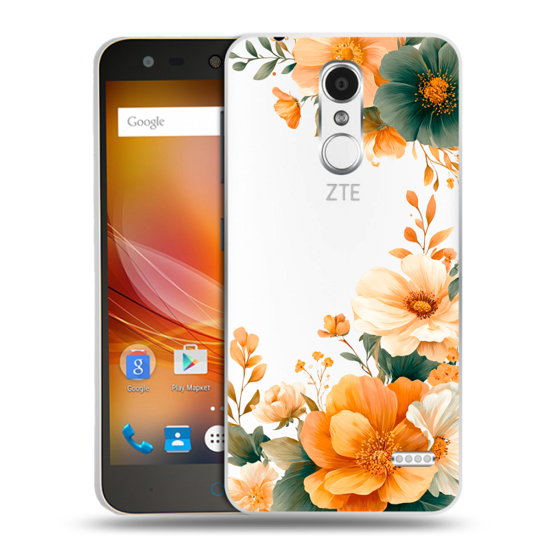 Пластиковый чехол на ZTE Blade X5 с принтом Цветы принт Пластиковый чехол на ZTE Blade X5 с принтом Цветы принт