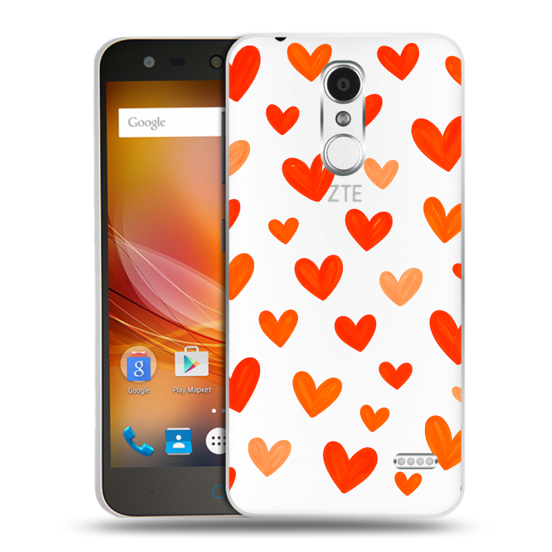 Пластиковый чехол на ZTE Blade X5 с принтом Сердечки Пластиковый чехол на ZTE Blade X5 с принтом Сердечки