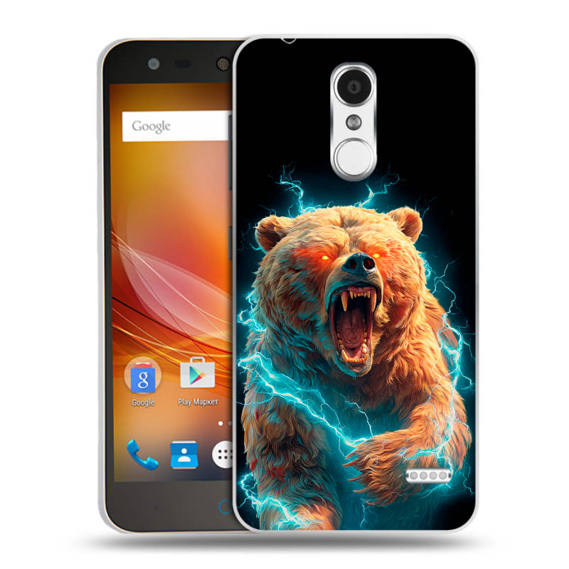 Пластиковый чехол на ZTE Blade X5 с принтом Медведь Пластиковый чехол на ZTE Blade X5 с принтом Медведь
