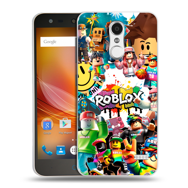 Пластиковый чехол на ZTE Blade X5 с принтом Roblox Роблокс Пластиковый чехол на ZTE Blade X5 с принтом Roblox Роблокс