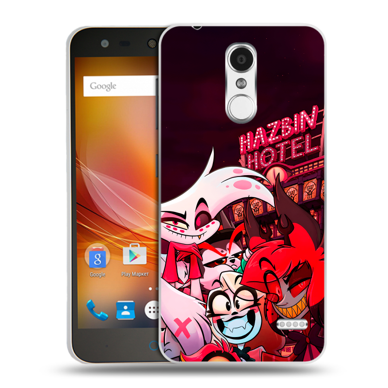 Пластиковый чехол на ZTE Blade X5 с принтом Hazbin Hotel Отель Хазбин Пластиковый чехол на ZTE Blade X5 с принтом Hazbin Hotel Отель Хазбин