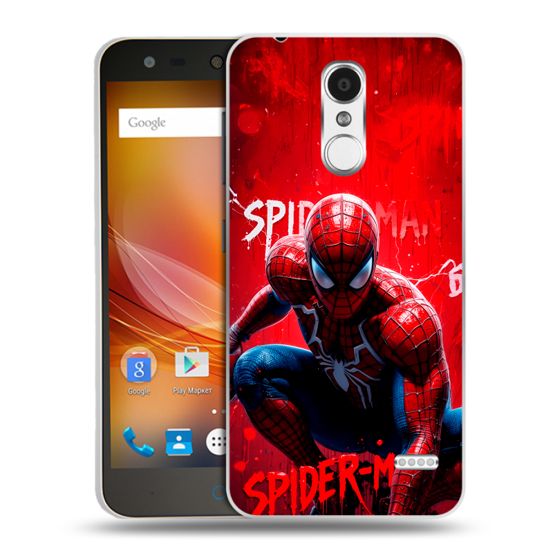 Пластиковый чехол на ZTE Blade X5 с принтом Spiderman Человек паук Пластиковый чехол на ZTE Blade X5 с принтом Spiderman Человек паук