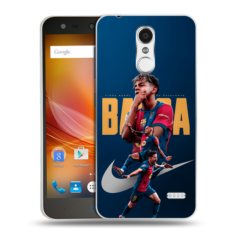 Пластиковый чехол на ZTE Blade X5 с принтом Барселона Barca Yamal Пластиковый чехол на ZTE Blade X5 с принтом Барселона Barca Yamal