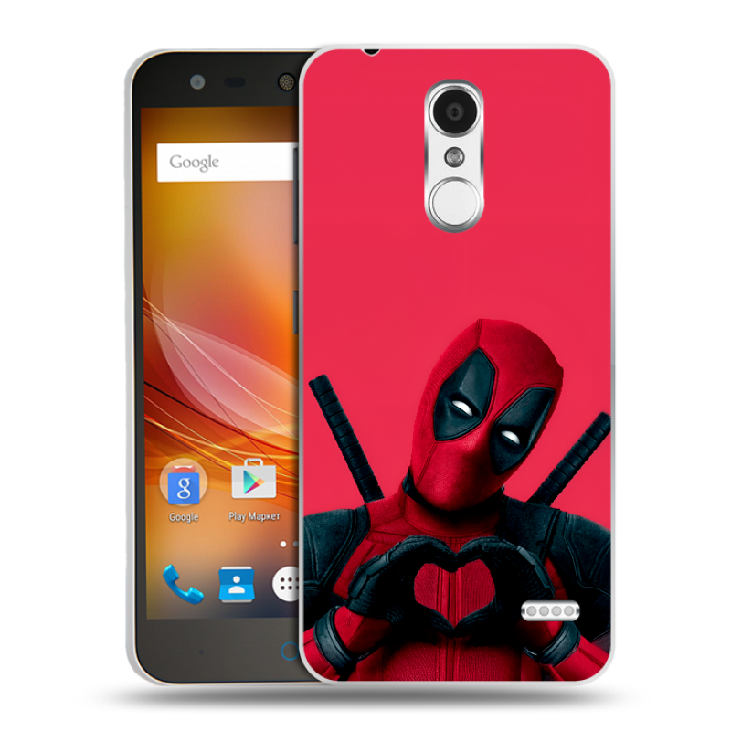 Пластиковый чехол на ZTE Blade X5 с принтом Дедпул Deadpool Пластиковый чехол на ZTE Blade X5 с принтом Дедпул Deadpool