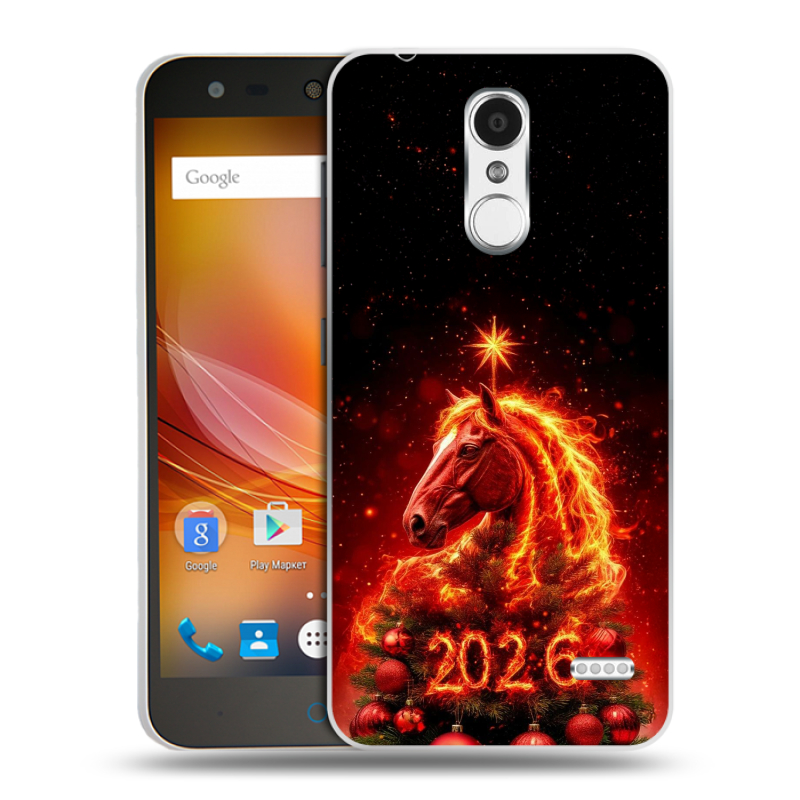 Пластиковый чехол на ZTE Blade X5 с принтом Новый год Пластиковый чехол на ZTE Blade X5 с принтом Новый год