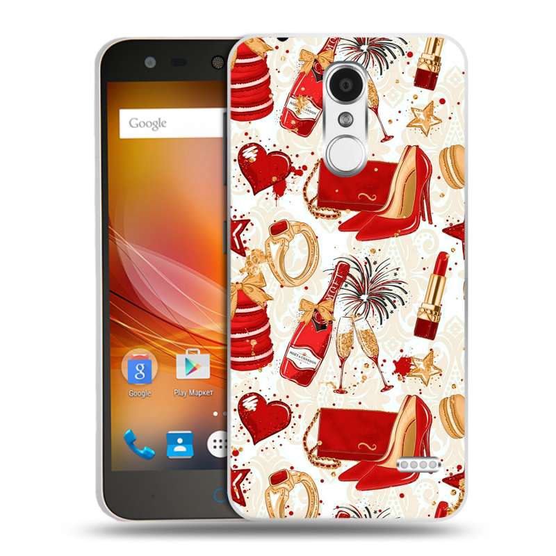 Пластиковый чехол на ZTE Blade X5 с принтом Новый год Пластиковый чехол на ZTE Blade X5 с принтом Новый год