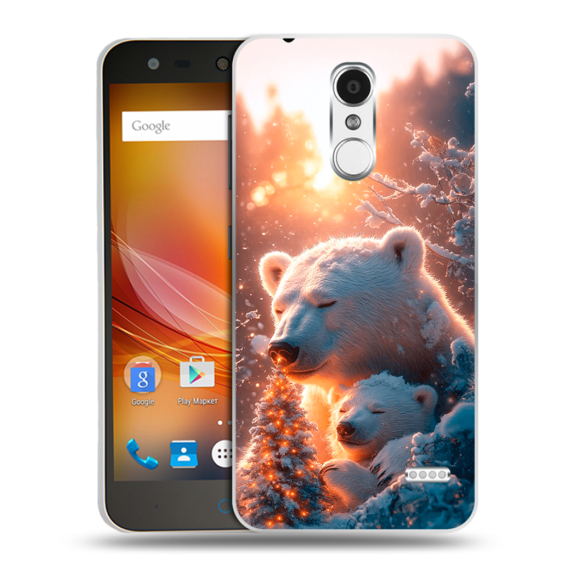 Пластиковый чехол на ZTE Blade X5 с принтом Новый год Пластиковый чехол на ZTE Blade X5 с принтом Новый год