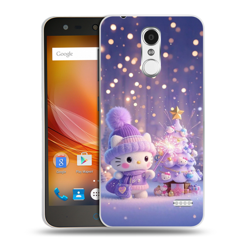 Пластиковый чехол на ZTE Blade X5 с принтом Новый год Пластиковый чехол на ZTE Blade X5 с принтом Новый год