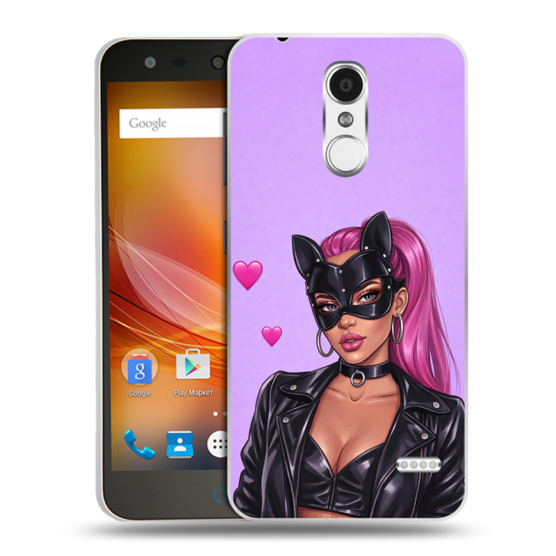 Пластиковый чехол на ZTE Blade X5 с принтом женский Пластиковый чехол на ZTE Blade X5 с принтом женский