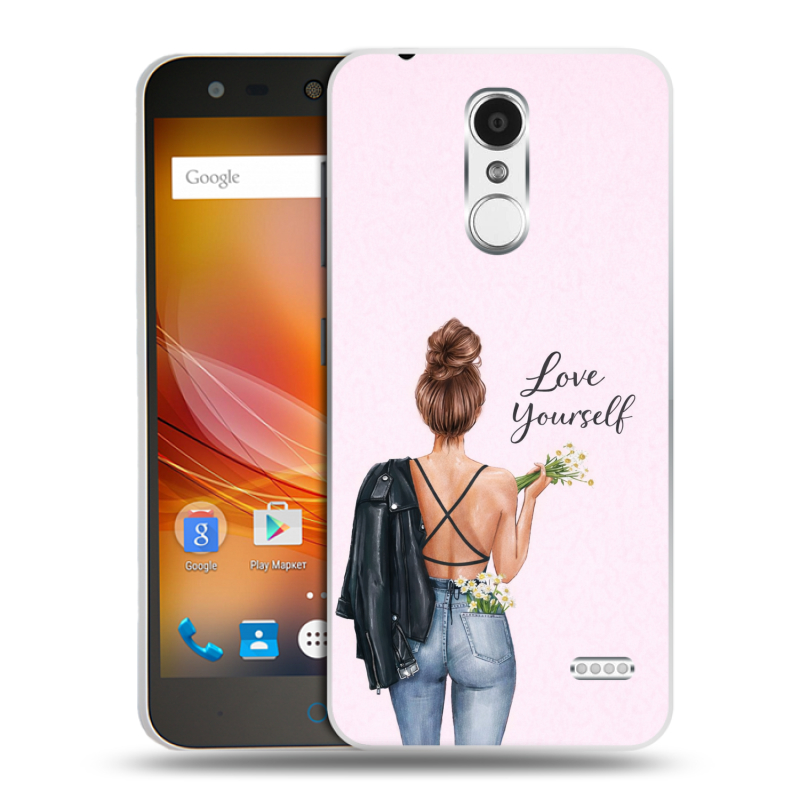 Пластиковый чехол на ZTE Blade X5 с принтом женский Пластиковый чехол на ZTE Blade X5 с принтом женский