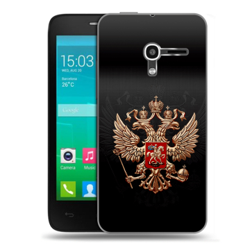 Пластиковый чехол на Alcatel One Touch Pop D3 с принтом Герб России Пластиковый чехол на Alcatel One Touch Pop D3 с принтом Герб России