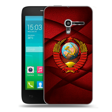 Пластиковый чехол на Alcatel One Touch Pop D3 с принтом Герб СССР Пластиковый чехол на Alcatel One Touch Pop D3 с принтом Герб СССР