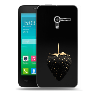 Пластиковый чехол на Alcatel One Touch Pop D3 с принтом Черная клубника Пластиковый чехол на Alcatel One Touch Pop D3 с принтом Черная клубника