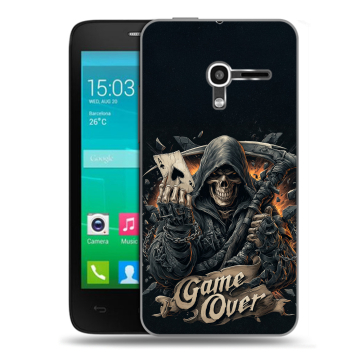 Пластиковый чехол на Alcatel One Touch Pop D3 с принтом Скелет карты Пластиковый чехол на Alcatel One Touch Pop D3 с принтом Скелет карты
