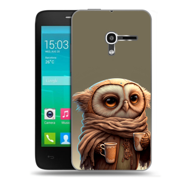 Пластиковый чехол на Alcatel One Touch Pop D3 с принтом Сова Пластиковый чехол на Alcatel One Touch Pop D3 с принтом Сова