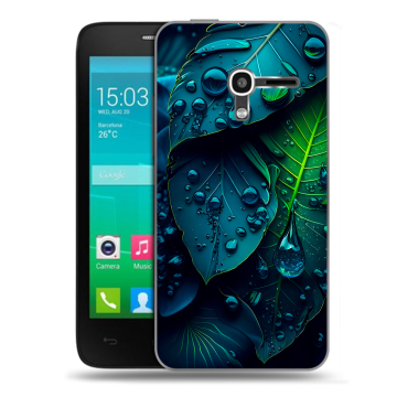 Пластиковый чехол на Alcatel One Touch Pop D3 с принтом Листья Пластиковый чехол на Alcatel One Touch Pop D3 с принтом Листья