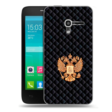 Пластиковый чехол на Alcatel One Touch Pop D3 с принтом Герб России принт