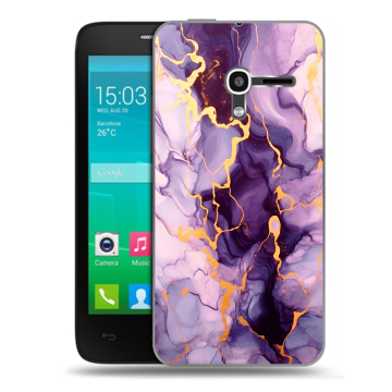 Пластиковый чехол на Alcatel One Touch Pop D3 с принтом Мрамор