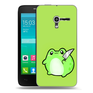 Пластиковый чехол на Alcatel One Touch Pop D3 с принтом Лягушенок