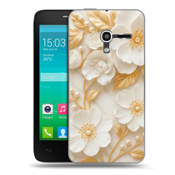 Пластиковый чехол на Alcatel One Touch Pop D3 с принтом Цветы