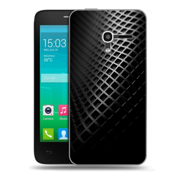 Пластиковый чехол на Alcatel One Touch Pop D3 с принтом Текстура металла