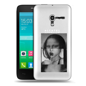 Пластиковый чехол на Alcatel One Touch Pop D3 с принтом Мона Лиза Пластиковый чехол на Alcatel One Touch Pop D3 с принтом Мона Лиза