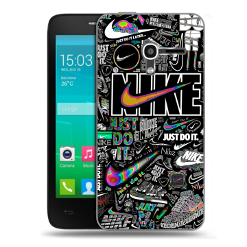 Пластиковый чехол на Alcatel One Touch Pop D3 с принтом Найк Пластиковый чехол на Alcatel One Touch Pop D3 с принтом Найк
