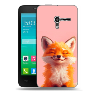 Пластиковый чехол на Alcatel One Touch Pop D3 с принтом милая лиса