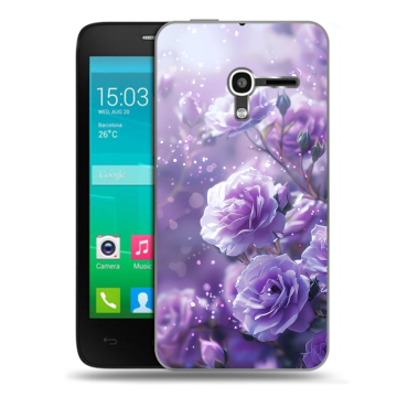 Пластиковый чехол на Alcatel One Touch Pop D3 с принтом Розы цветы Пластиковый чехол на Alcatel One Touch Pop D3 с принтом Розы цветы