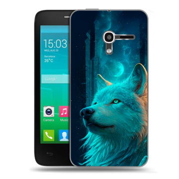 Пластиковый чехол на Alcatel One Touch Pop D3 с принтом бабочки саккура