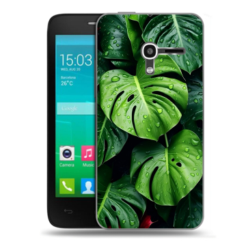 Пластиковый чехол на Alcatel One Touch Pop D3 с принтом Листья Пластиковый чехол на Alcatel One Touch Pop D3 с принтом Листья