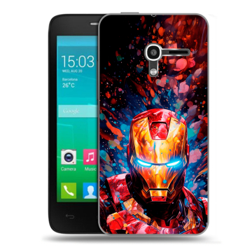 Пластиковый чехол на Alcatel One Touch Pop D3 с принтом Железный человек Ironman